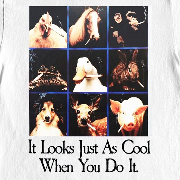 It Looks Just As Cool When You Do It Tee | Funny Retro Smoking Graphic Shirt 05 - Picture 2 of 5